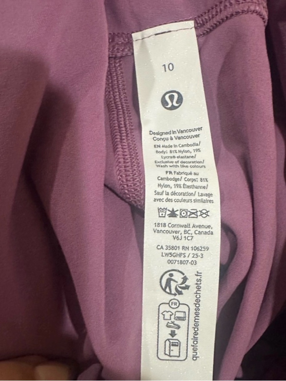 Lululemon Athletica Women’s Leggings Align HR High Rise 25"Pockets Mystic purple - Picture 4 of 6